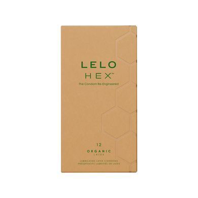 Презервативи LELO HEX Condoms Organic 12 Pack, тонкі та суперміцні (м'ята упаковка!!!) SX3043-R фото