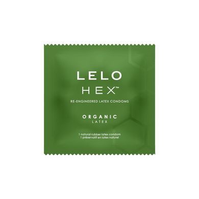 Презервативи LELO HEX Condoms Organic 12 Pack, тонкі та суперміцні (м'ята упаковка!!!) SX3043-R фото