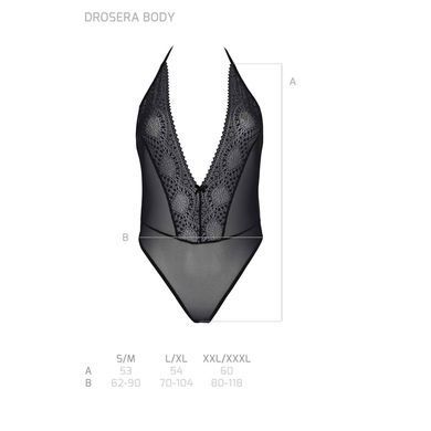 Сітчасте боді з мереживом Passion &mdash; Drosera Body Black SX0470 фото