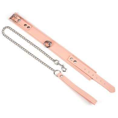 Нашийник з повідцем Liebe Seele Dark Candy Pink Collar with Leash SX1659 фото