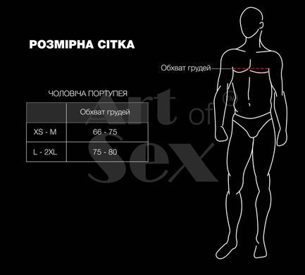 Чоловіча портупея Art of Sex - Spartacus, екошкіра, колір чорний, розмір L-2XL SX3538 фото