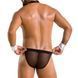 Комплект еротичної чоловічої білизни Passion 036 ALFRED S/M Black, труси, комірець, манжети SO7580 фото 2