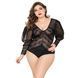 Мереживне боді JSY &mdash; "Спокуслива Мері" Plus Size Black SO8363 фото 1