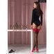 Панчохи Passion ST120 1/2 black-red, на ажурній силіконовій резинці, з вишуканим декором та люре SO5788 фото 5