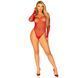 Сітчасте боді зі стразами Leg Avenue &mdash; Crystalized Fishnet Bodysuit One Size Red SO9138 фото 3