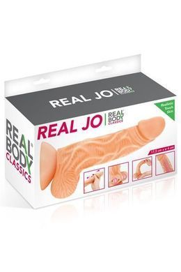 Фалоімітатор із рухомою крайньою плоттю Real Body &mdash; Real JO, діаметр 4 см, TPE SO1888 фото