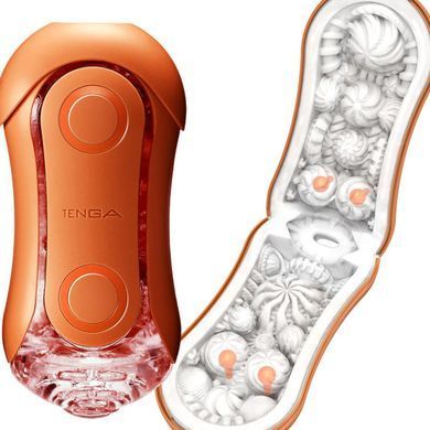Мастурбатор Tenga Flip Orb &mdash; Sunset Orange, зі змінним стисканням та стимулюючими кульками всередині SX1331 фото