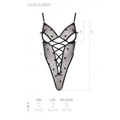 Вишукане боді з малюнком Passion &mdash; Lovelia Body Black SO4753 фото