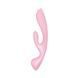 Двосторонній вібратор-кролик Satisfyer &mdash; Triple Oh Pink, 3 мотори, руків&rsquo;я-масажер SO7780 фото 2