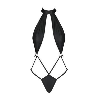 Боді-халтер з екошкіри Passion &mdash; Jannies Body Black SO8442 фото