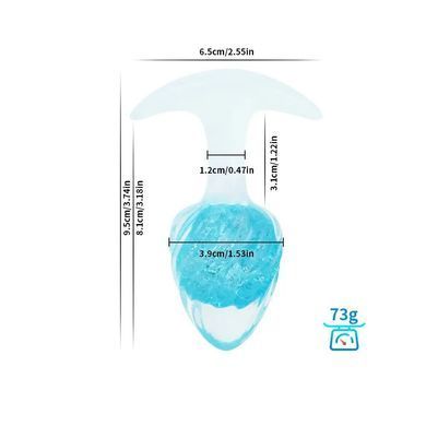 Анальна пробка Liebe Seele Icecream-shaped Crystal Anal Plug - Blue Medium SX4863 фото