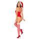 Різдвяне боді з шапочкою Санти Obsessive &mdash; Kissmas Teddy Red SX1153 фото 2