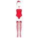 Різдвяне боді з шапочкою Санти Obsessive &mdash; Kissmas Teddy Red SX1153 фото 3