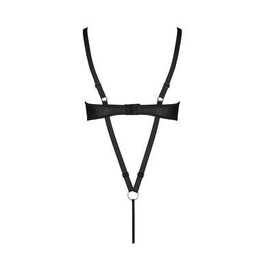 Боді з екошкіри Passion CELINE BODY S/M, black, з доступом, відкритий SO6404 фото