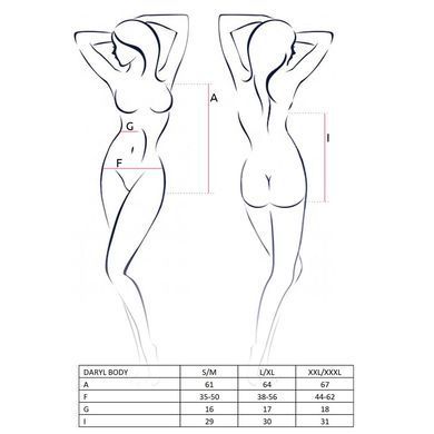 Боді з дуже глибоким декольте Passion &mdash; Daryl Body Black EL14801 фото