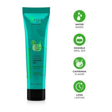 Змазка Orgie Lube Tube &mdash; Cocktail Caipirinha (100 мл) Цитрусовий коктейль Кайпірінья SX1513 фото
