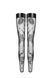 (SALE) Панчохи Noir Handmade F243 Tulle stockings with patterned flock embroidery - S SX0155 фото 4