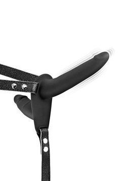 Подвійний страпон з вібрацією Fetish Tentation Vibrating Strap-On with Double Dildo (м'ята упаковка!!!) SO3748-R фото