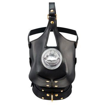 Маска-сбруя для орального секса с поводком LOCKINK SEVANDA Blowjob Head Muzzle with Leash SX0912 фото