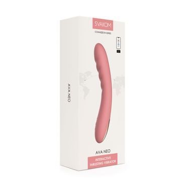 Смарт-вібратор з пульсацією Svakom Ava Neo Peach Pink, 15 режимів роботи, водонепроникний SX1112 фото