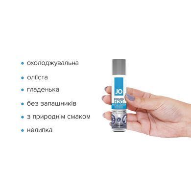 Охолоджувальна змазка JO H2O &mdash; Cooling (30 мл) З ментолом та рослинним гліцерином SO1450 фото