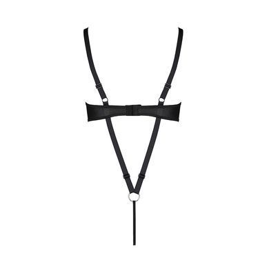 Боді з екошкіри з відкритим доступом Passion &mdash; Celine Body Black SO6403 фото