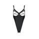 Боді з екошкіри з відкритим доступом Passion &mdash; Celine Body Black SO6403 фото 3