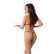 Комплект білизни Passion MELISSA BIKINI L/XL, black, ліф зі шнурівкою і трусики стрінги EL15901 фото 2