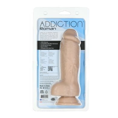 Реалістичний фалоімітатор ADDICTION Roman 8&Prime; Girthy Dong, довжина 22 см, діаметр 6 см SO6852 фото