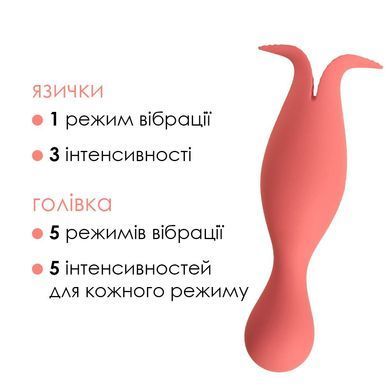 Подвійний вібратор точки G із язичками для клітора Svakom Siren Coral SO4855 фото