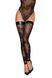 (SALE) Панчохи Noir Handmade F243 Tulle stockings with patterned flock embroidery - L SX0157 фото 3