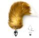 Металева анальна пробка з хвостом із натурального хутра Art of Sex size M Foxy fox SO6185 фото 2