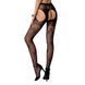 Сексуальні колготки-бодістокінги Passion S022 One Size, Black, імітація панчіх і пояса з гартерами PSS022B фото 2