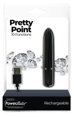 Віброкуля PowerBullet - Pretty Point Rechargeable Bullet Black SO5564 фото