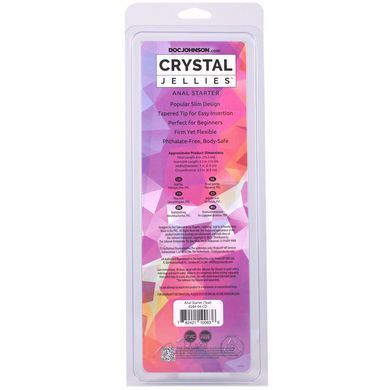 Ділдо Doc Johnson Crystal Jellies - Anal Starter - 5.5 Inches - Teal SX4441 фото