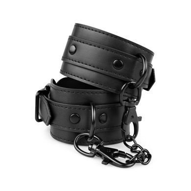 Поножі Bedroom Fantasies: Faux Leather Ankle Cuffs, чорні SO8804 фото