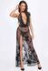 Сукня Noir Handmade F312 Divinity long flocked mesh dress with open back - S SX0309 фото 3