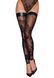 Панчохи Noir Handmade F243 Tulle stockings with patterned flock embroidery - XXL SX0159 фото 1