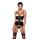 Корсет з відкритими грудьми Passion JANNIES CORSET XXL/XXXL black, стрінги в наборі SO8447 фото 1