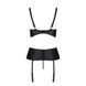 Корсет з відкритими грудьми Passion JANNIES CORSET XXL/XXXL black, стрінги в наборі SO8447 фото 4