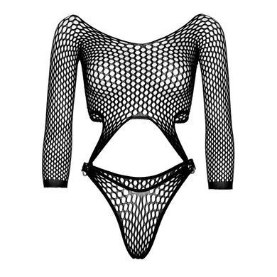 Боді з імітацією топа та стрінгів Leg Avenue &mdash; Top Bodysuit With Thong Back One Size Black SO9149 фото