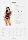 Напівпрозорий набір з прикрасами Obsessive Ivannes top & thong S/M, чорний, топ та танга SO7283 фото 7