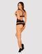 Напівпрозорий набір з прикрасами Obsessive Ivannes top & thong S/M, чорний, топ та танга SO7283 фото 4