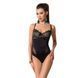 Боді з двокольоровим мереживом Passion Exclusive &mdash; Floris Body Black PS23701 фото 1