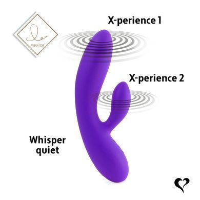 Гнучкий вібратор-кролик FeelzToys &mdash; Lea Rabbit Vibrator Medium Purple з двома моторами SO4431 фото