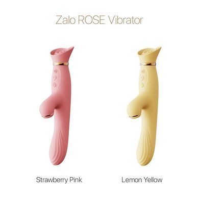 Вібратор Zalo &mdash; ROSE Vibrator Strawberry Pink з підігрівом та вакуумною стимуляцією клітора SO6680 фото