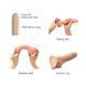 Реалістичний фалоімітатор Strap-On-Me Sliding Skin Realistic Dildo Vanille XXL, ефект рухливої шкіри SO6260 фото 3