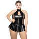 Боді з екошкіри зі спідницею JSY &mdash; P61158 Plus Size Black SX1876 фото 1