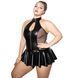Боді з екошкіри зі спідницею JSY &mdash; P61158 Plus Size Black SX1876 фото 5