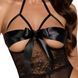Мереживне боді з відкритим верхом Noir Handmade &mdash; Kissable - Sexy Kiss Body Black SX1959 фото 5